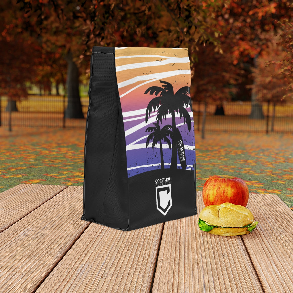 Coastline Summertime Sunset Polyester Lunch Bag