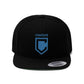 Shield Logo Embroidered Unisex Flat Bill Hat