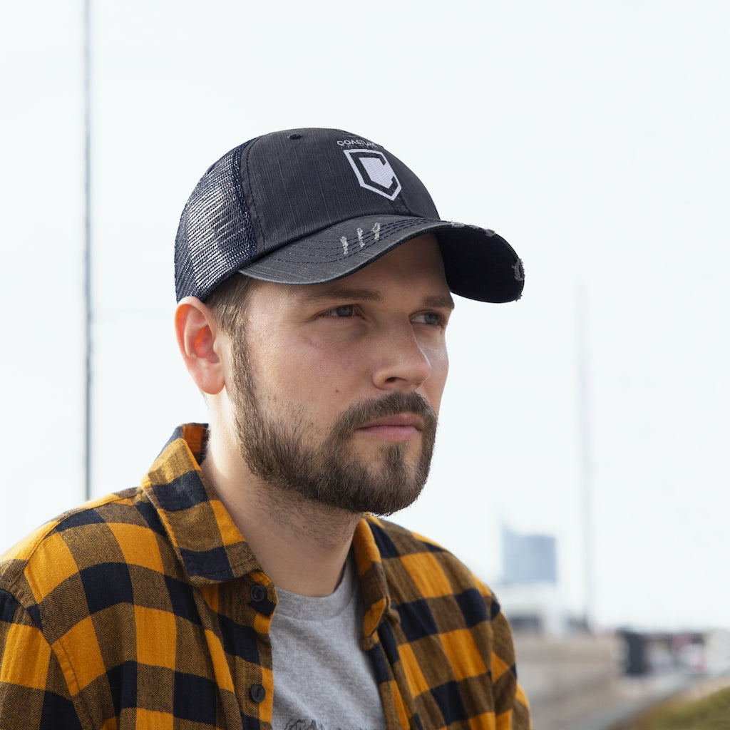 Shield Logo Embroidered Unisex Trucker Hat