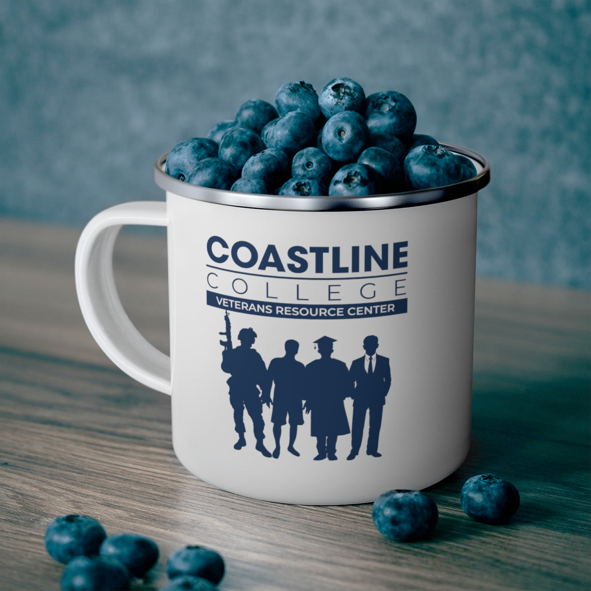 Coastline Veterans Resource Center Enamel Camping Mug