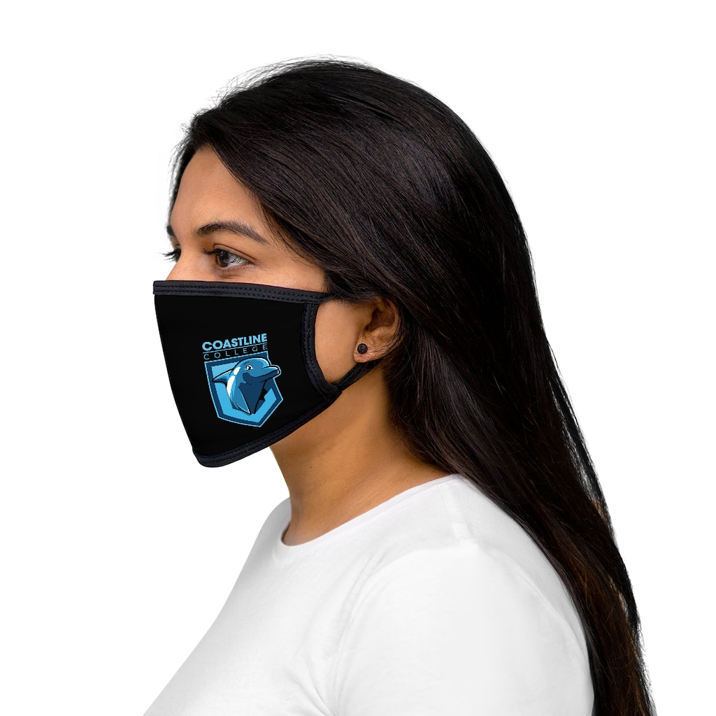 Fin Collection Black Mixed-Fabric Face Mask - Black