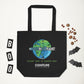 Coastline "Invest In Our Planet" Black Eco Tote Bag