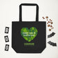 Coastline "Every Day is Earth Day" Black Eco Tote Bag