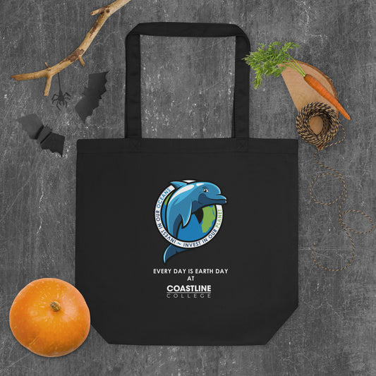 Fin Invest In Our Oceans Black Eco Tote Bag