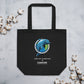 Fin Invest In Our Oceans Black Eco Tote Bag