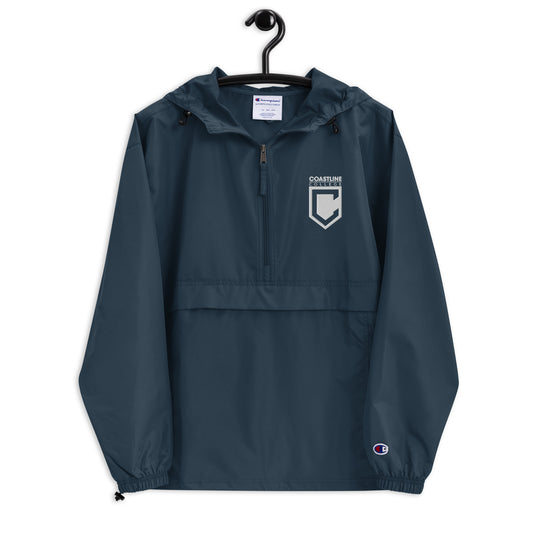 Shield Logo Unisex Embroidered Champion Packable Jacket - Dark Colors