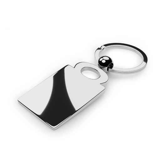 Fin Collection Rectangle Photo Keyring - Black