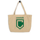 Coastline "Every Day is Earth Day" Large Organic Tote Bag (Natural)