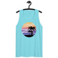 Coastline Summertime Sunset Unisex Premium Tank Top (Light Colors)