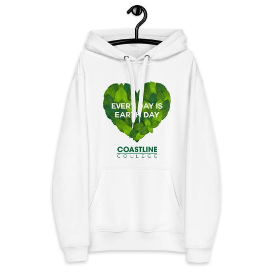 Coastline "Every Day is Earth Day" Premium Eco Hoodie (White)