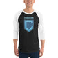 Shield Logo 3/4 Sleeve Raglan Shirt - Dark Colors