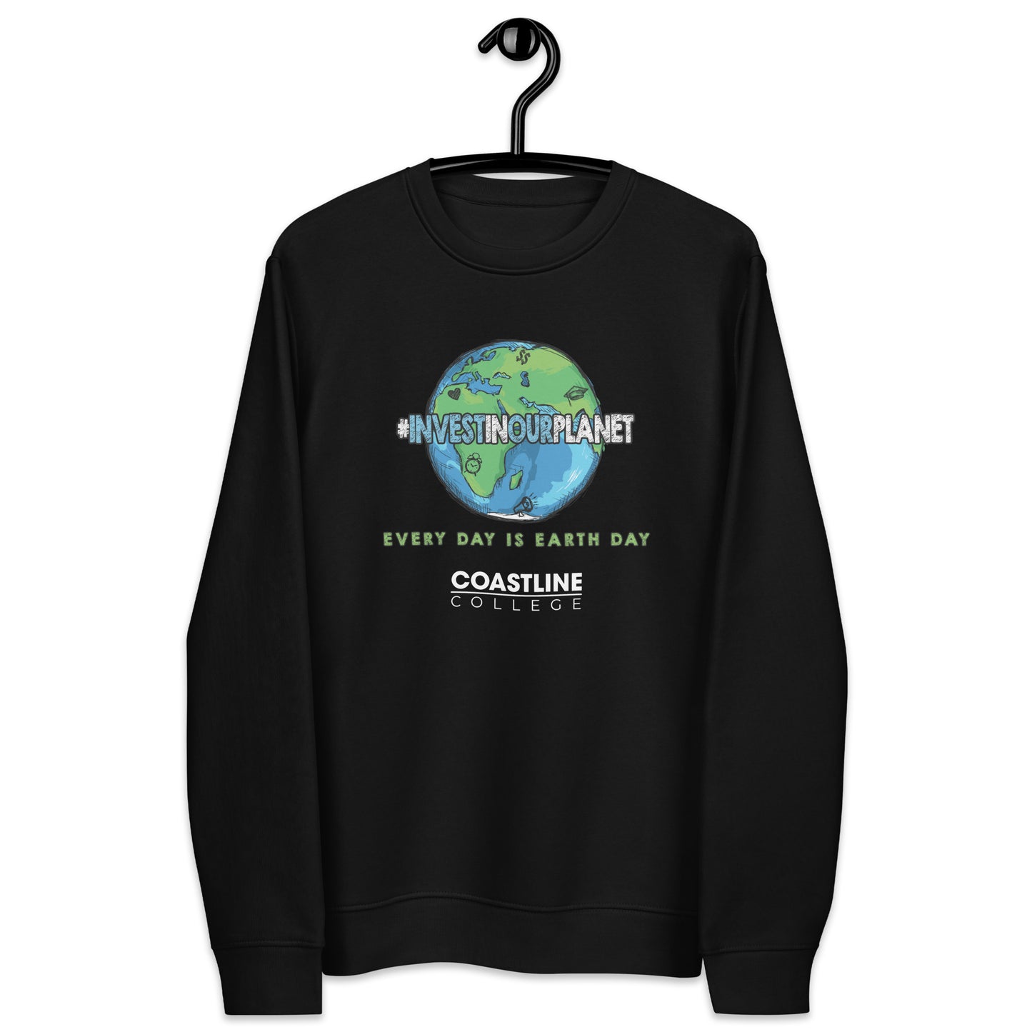 Coastline "Invest In Our Planet" Unisex Eco Sweatshirt (Dark Colors)