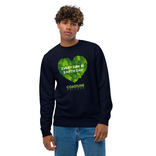 Coastline "Every Day Is Earth Day" Unisex Eco Sweatshirt (Dark Colors)