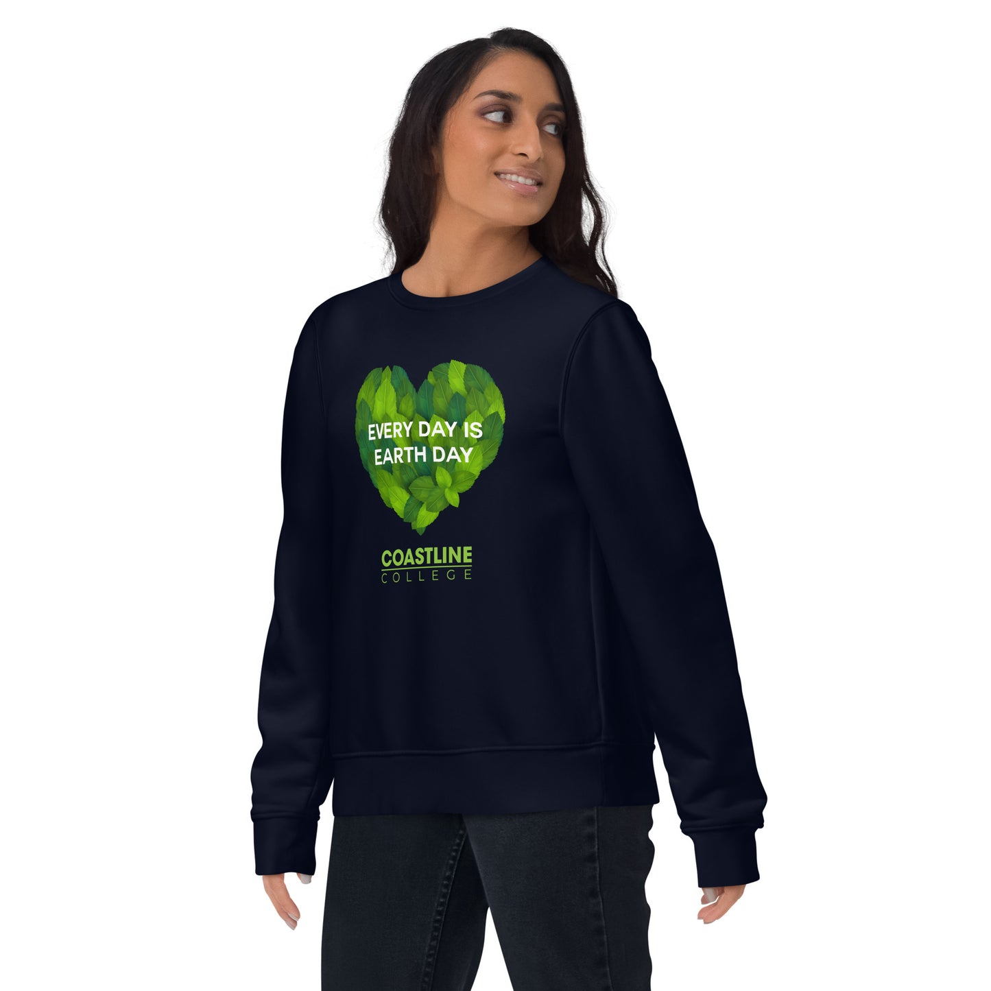 Coastline "Every Day Is Earth Day" Unisex Eco Sweatshirt (Dark Colors)