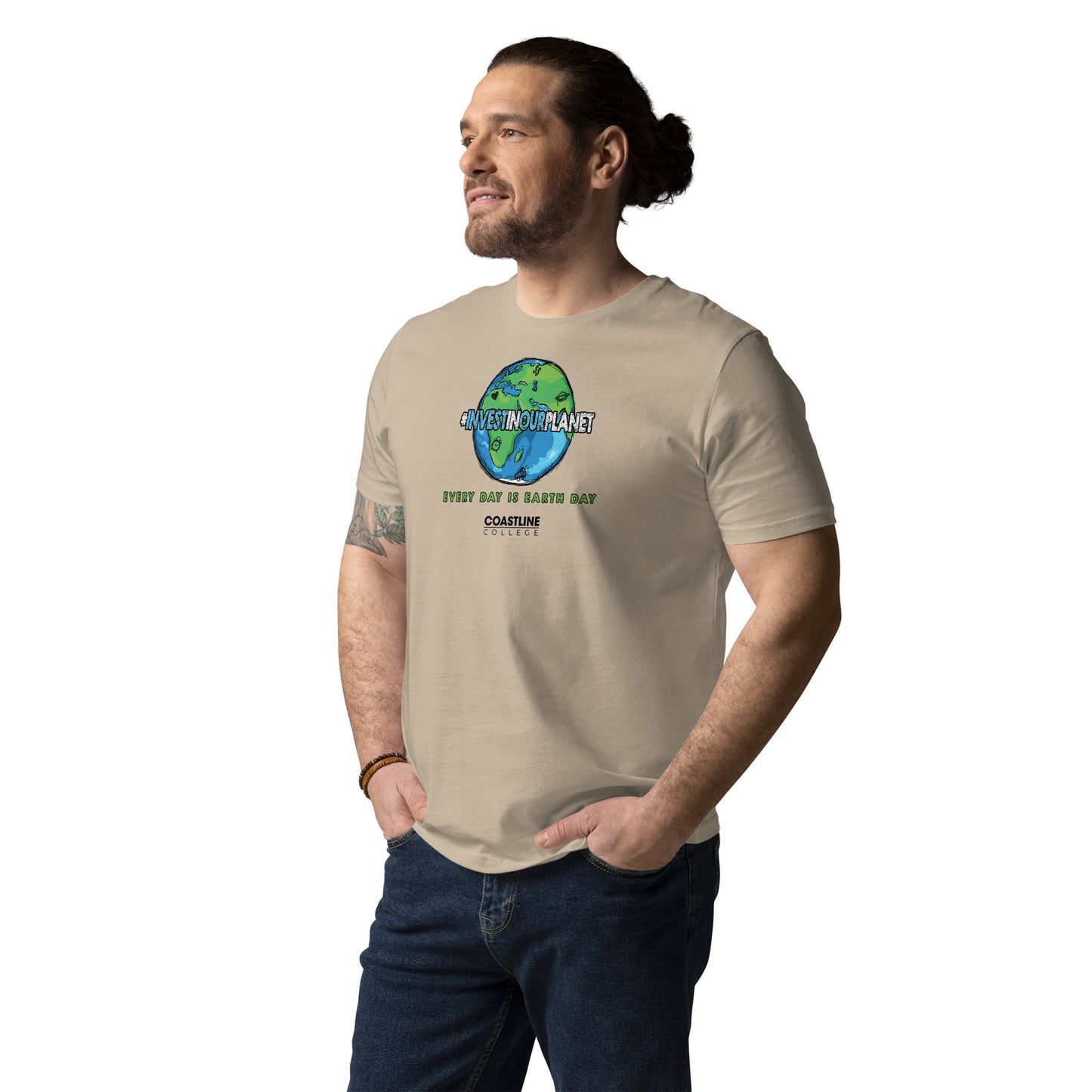 Coastline "Invest In Our Planet" Unisex organic cotton t-shirt (Light Colors)