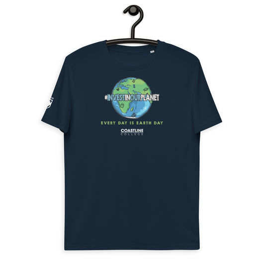 Coastline "Invest In Our Planet" Unisex organic cotton t-shirt (Dark Colors)