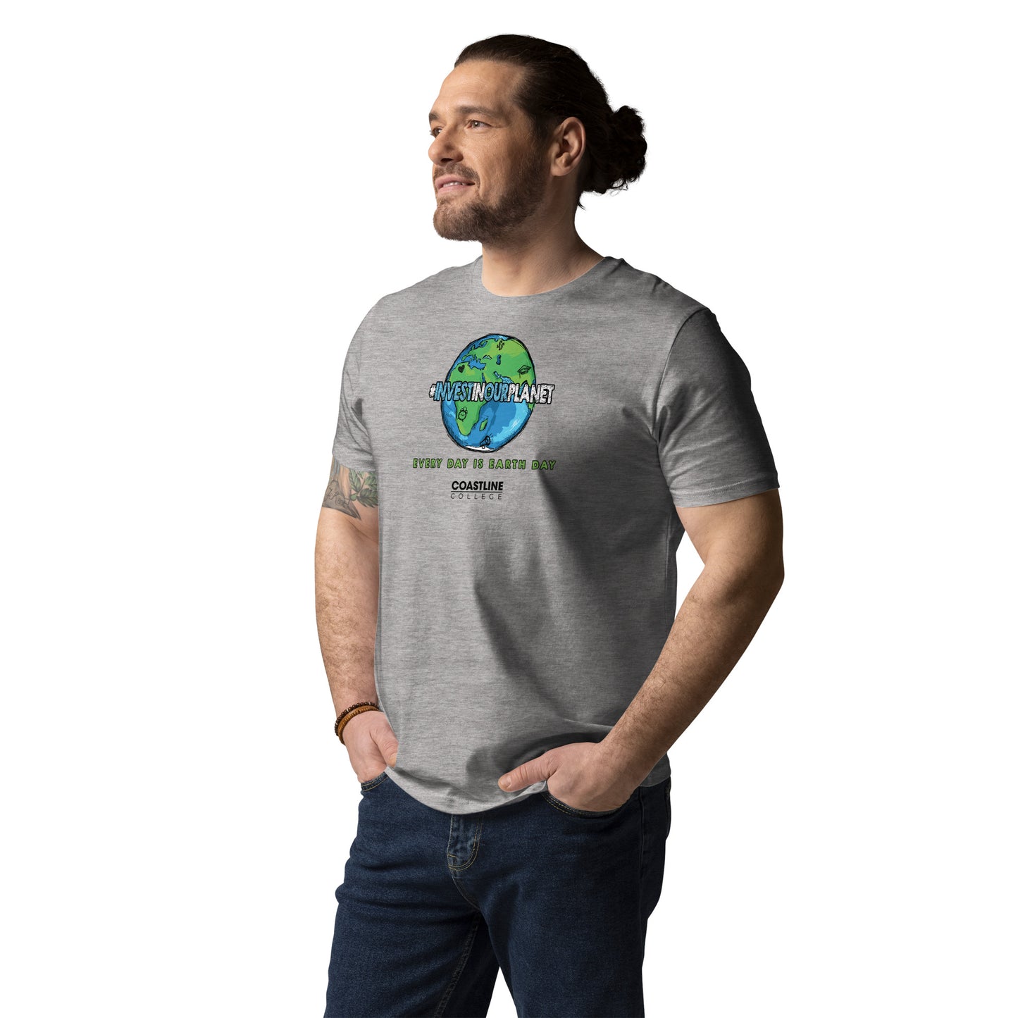 Coastline "Invest In Our Planet" Unisex organic cotton t-shirt (Light Colors)