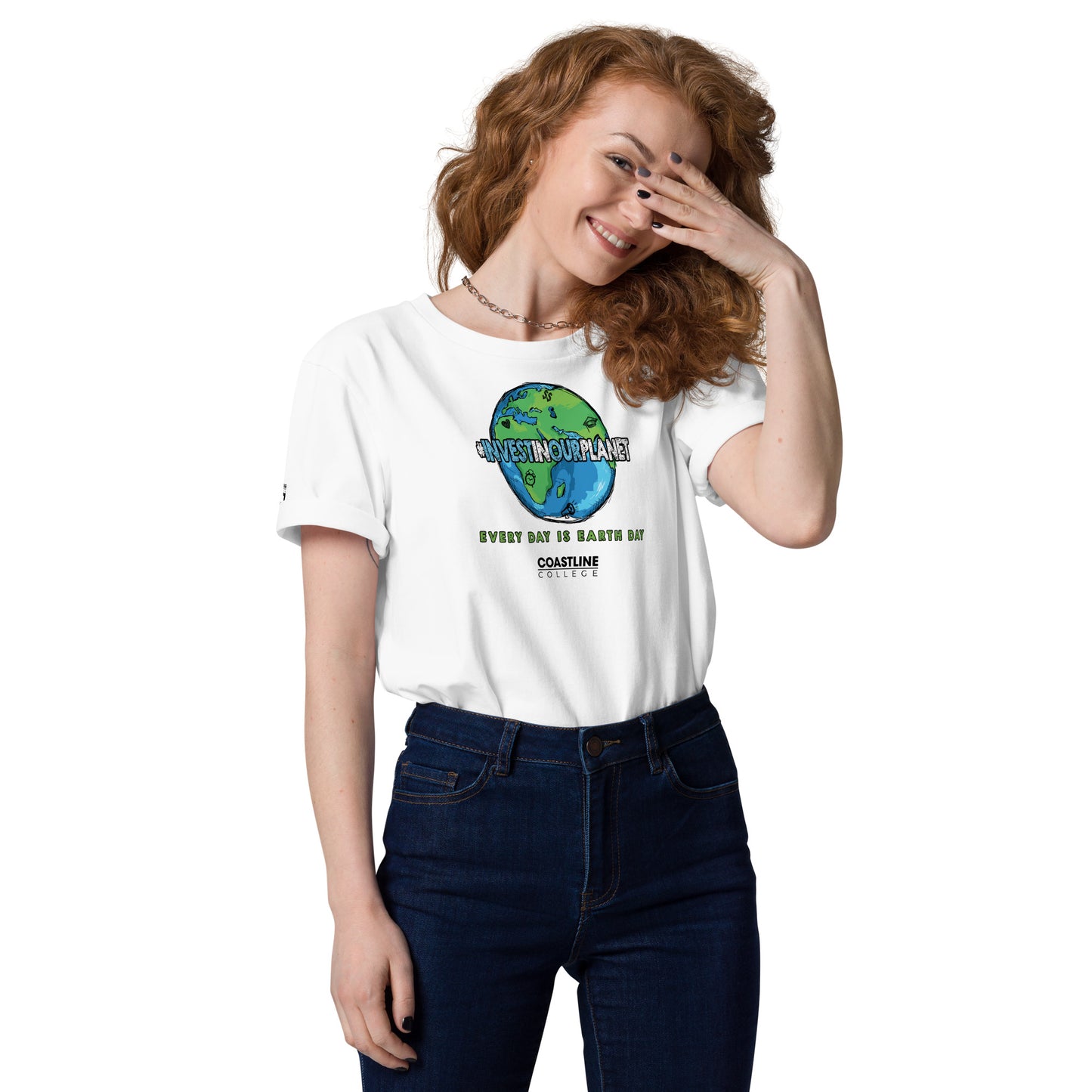 Coastline "Invest In Our Planet" Unisex organic cotton t-shirt (Light Colors)