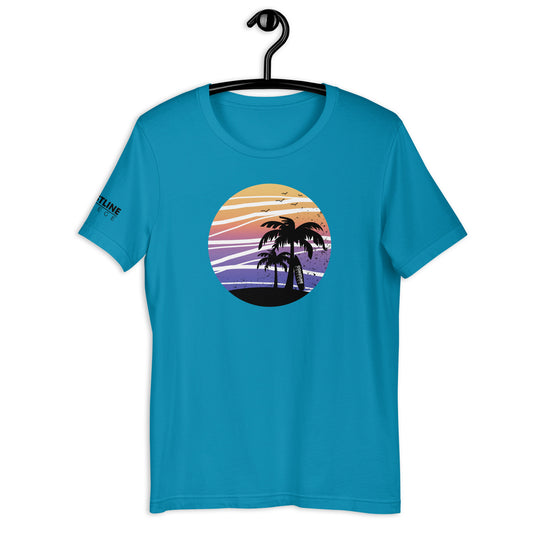 Coastline Summertime Sunset Unisex T-Shirt (Light Colors)