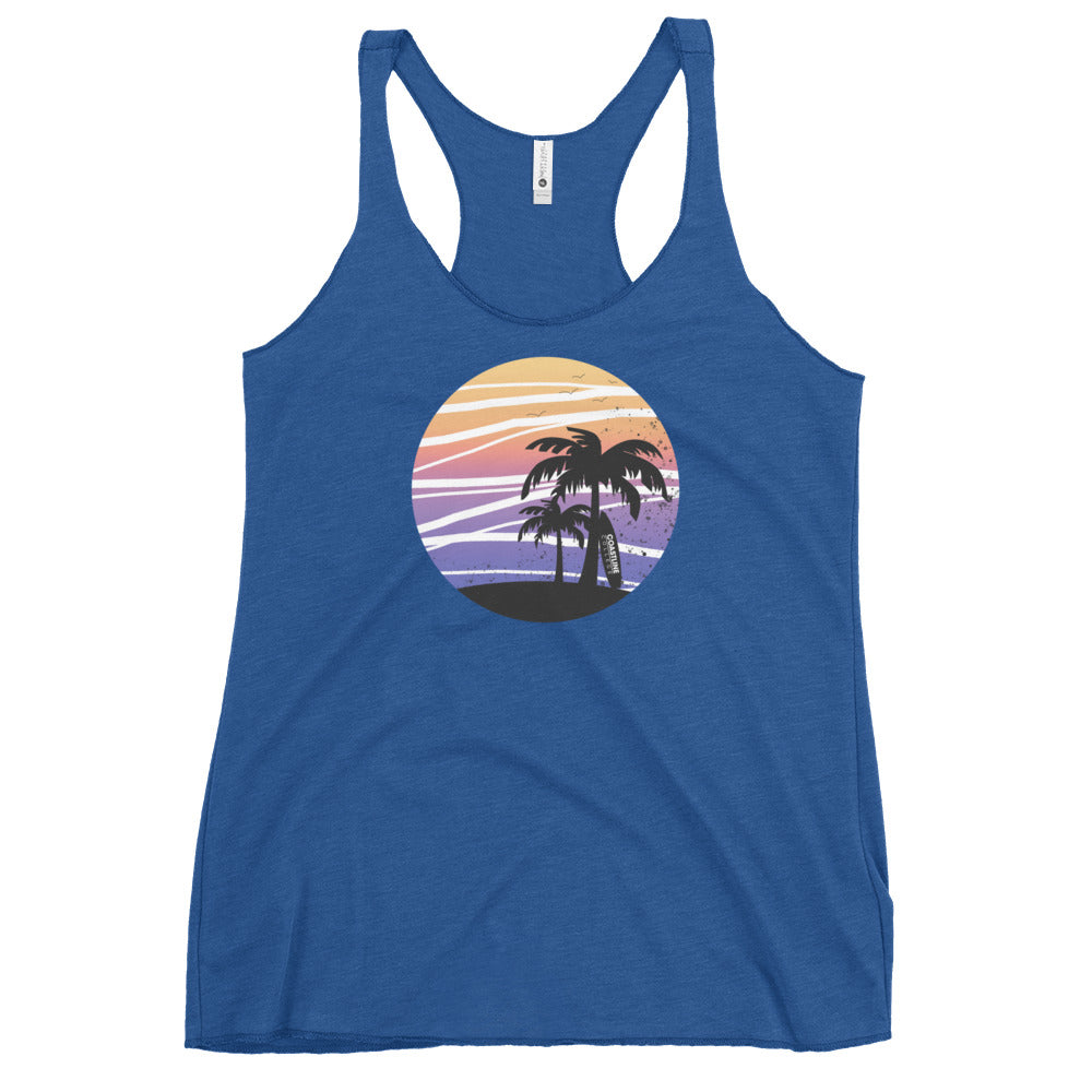 Coastline Summertime Sunset Women's Racerback Tank